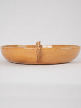 Art Deco fruit bowl w/ ocher glaze 15"
