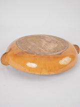 Art Deco fruit bowl w/ ocher glaze 15"