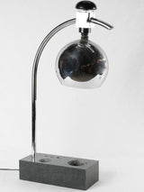 Modern chrome & marble table lamp - owned by Vasco Gasquet (1931-2009) 30¼"