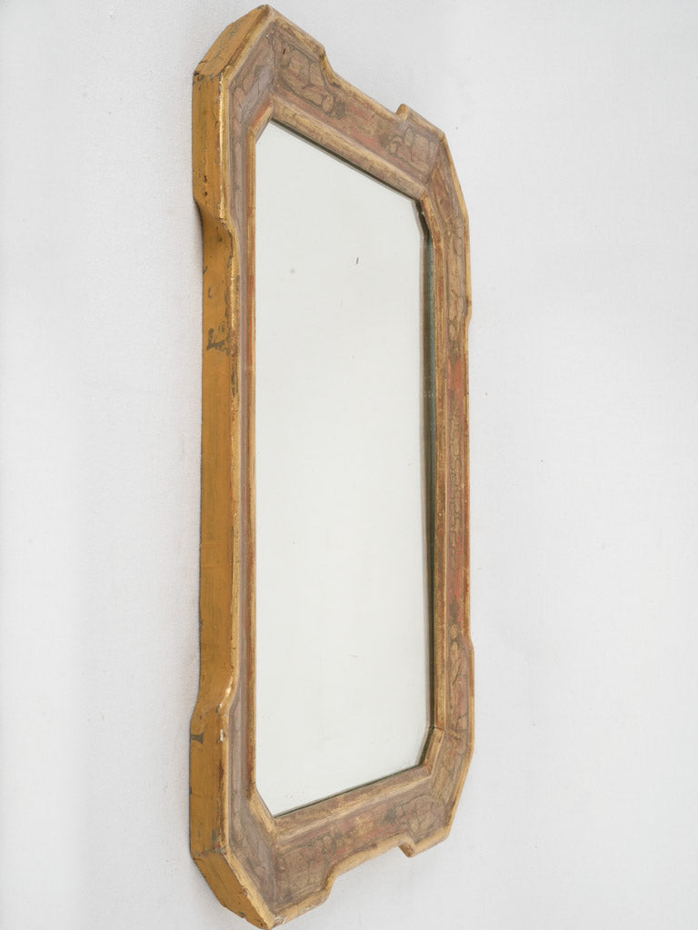 Italian bole underlayer gilded mirror