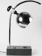 Modern chrome & marble table lamp - owned by Vasco Gasquet (1931-2009) 30¼"