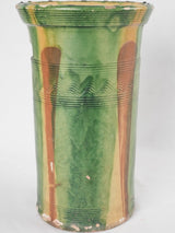 Time-worn green French ceramic urn