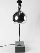 Modern chrome & marble table lamp - owned by Vasco Gasquet (1931-2009) 30¼"
