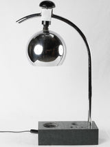 Modern chrome & marble table lamp - owned by Vasco Gasquet (1931-2009) 30¼"