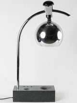 Modern chrome & marble table lamp - owned by Vasco Gasquet (1931-2009) 30¼"
