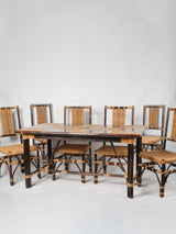 Rare Côte d'Azur bamboo dining table