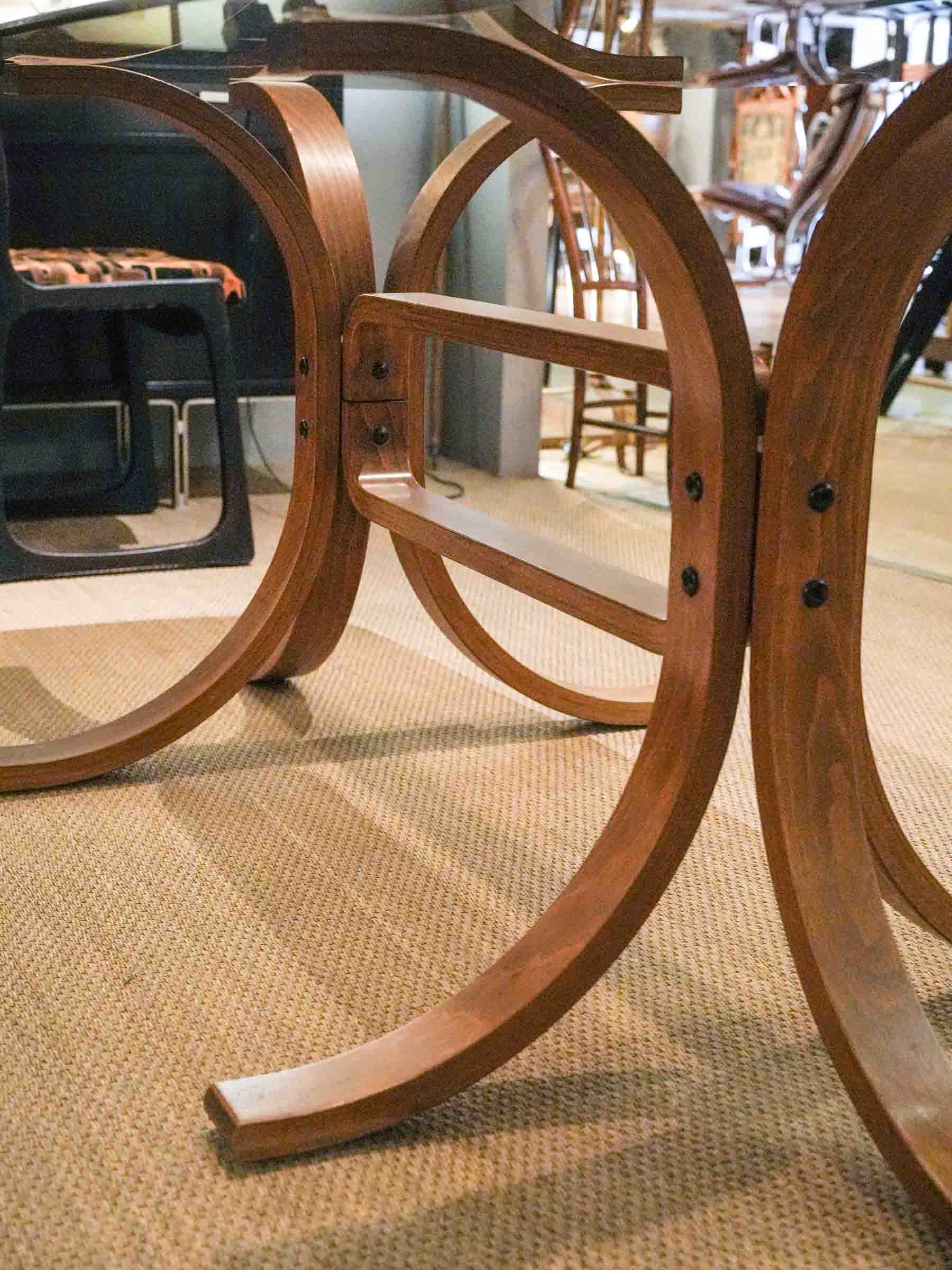 Sophisticated warm wood tones table  