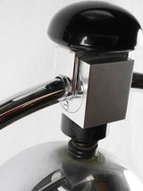 Modern chrome & marble table lamp - owned by Vasco Gasquet (1931-2009) 30¼"