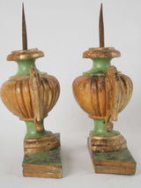 19th Century Genoese Wood Candlesticks