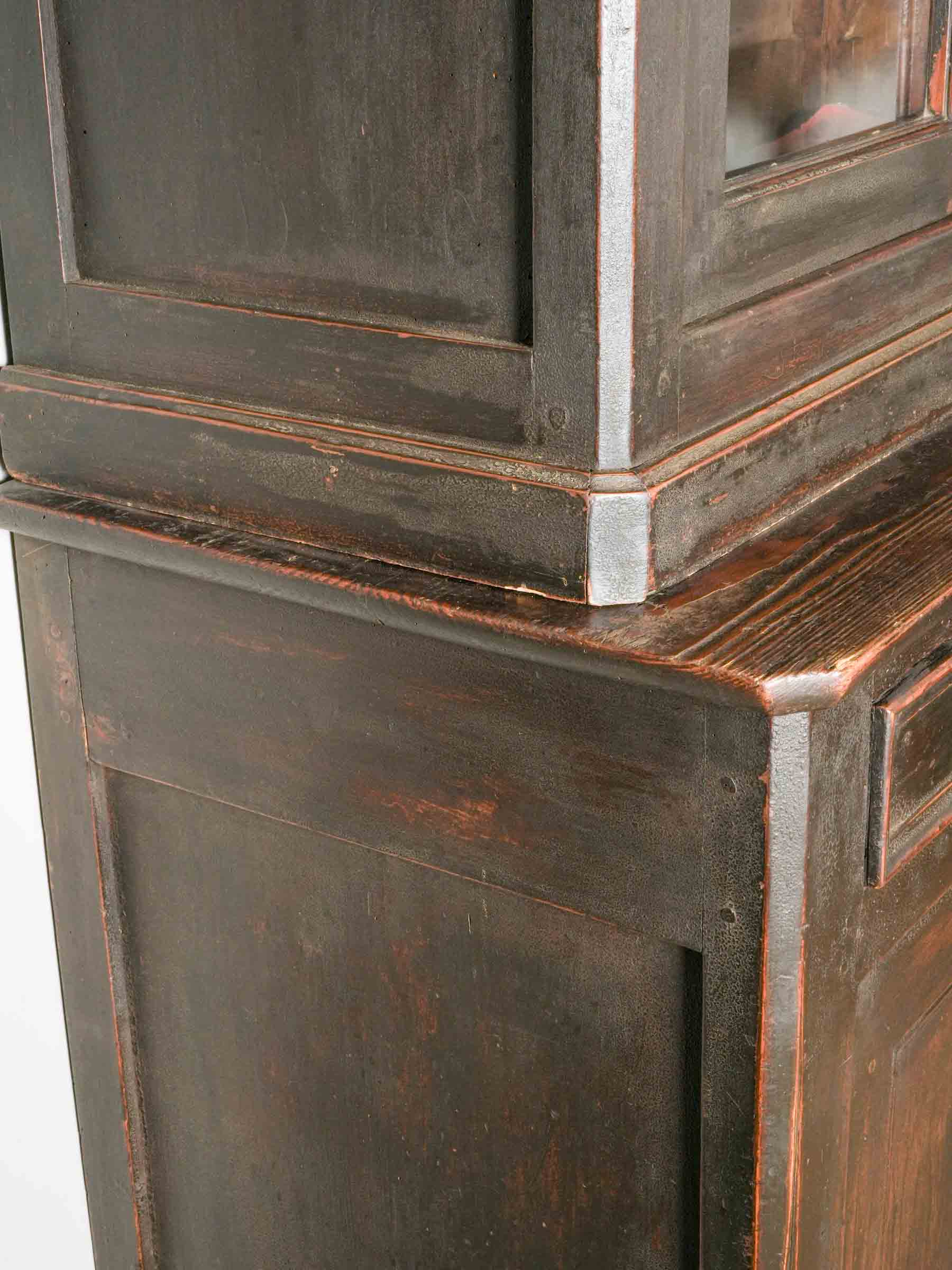 Rustic original turn-button latch cupboard  