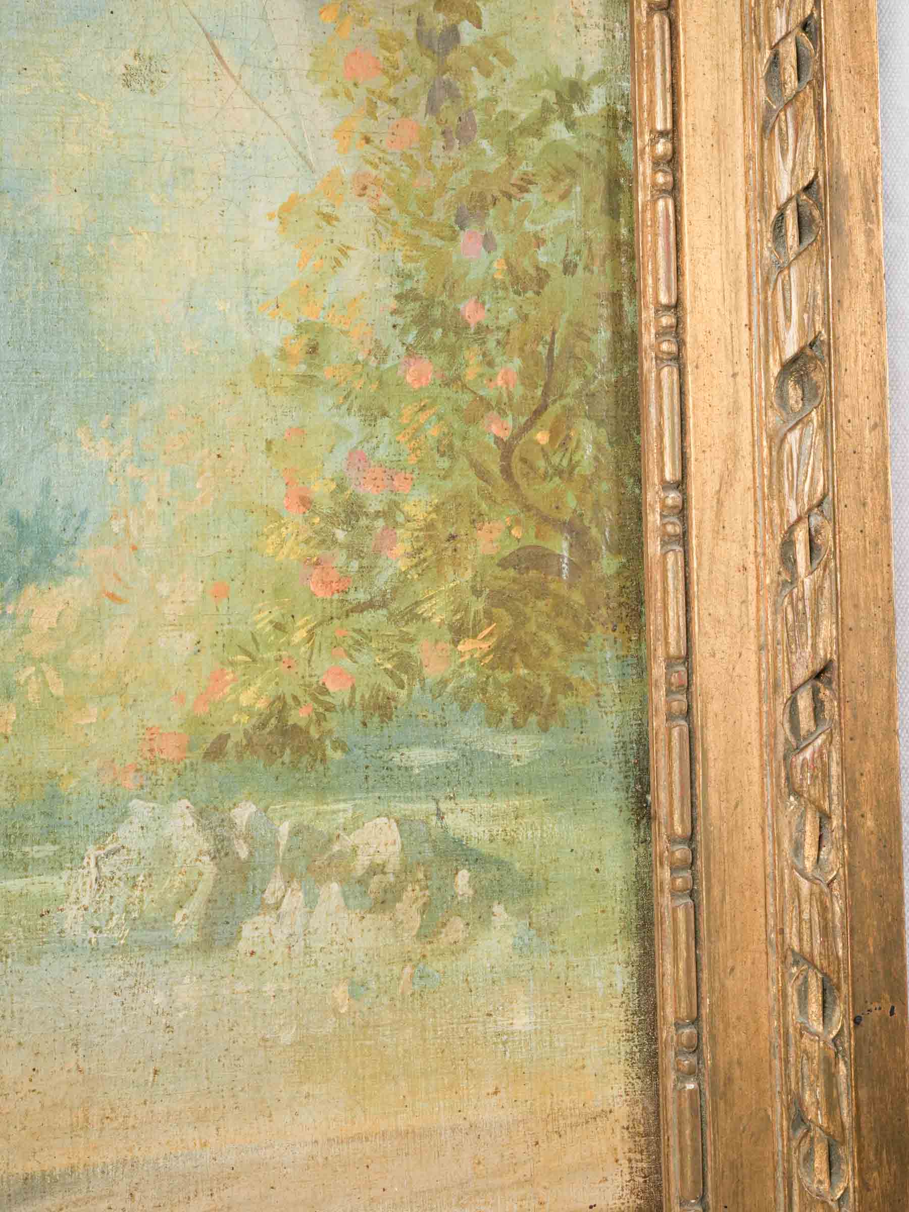 Large French Neoclassical Garden Scene w/ Still Life, Early 19th Century - 60¾" x 45"