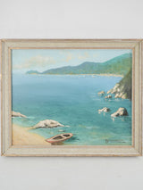 Vintage Italian seaside oil painting
