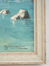 Tranquil Ligurian coastal oil painting