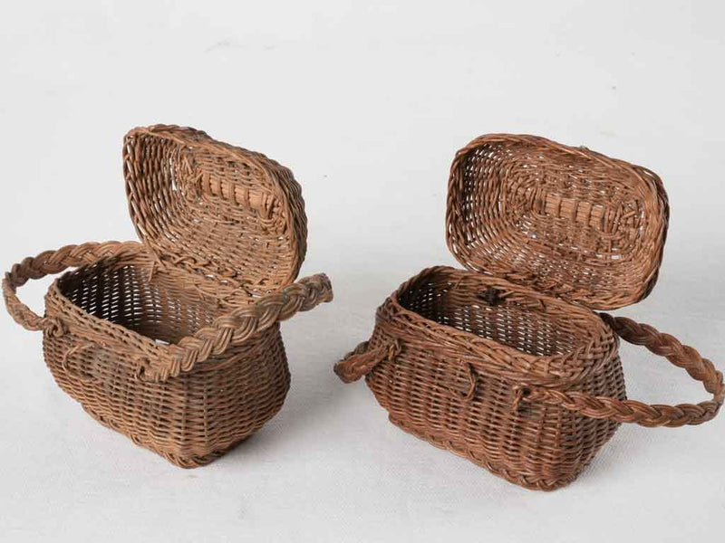 2 doll's baskets - late 19th century 3¼"