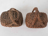 2 doll's baskets - late 19th century 3¼"