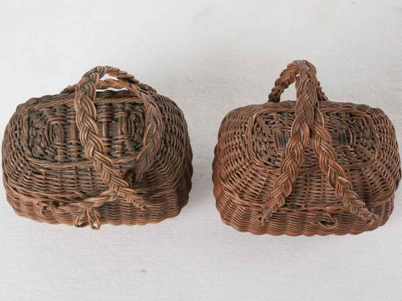 2 doll's baskets - late 19th century 3¼"