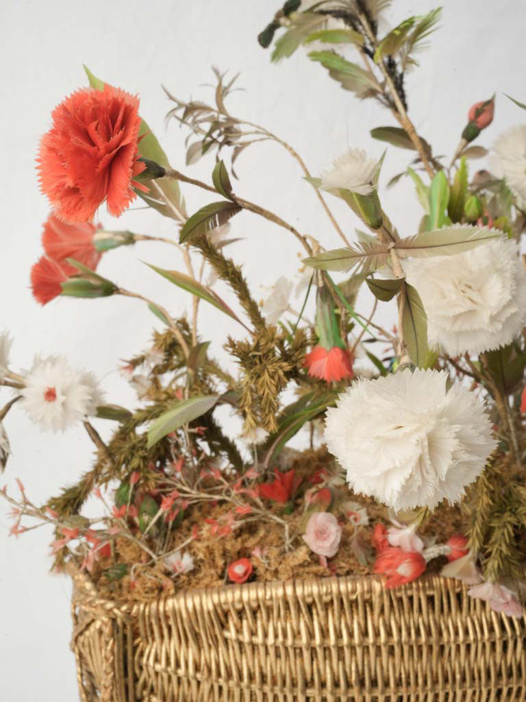 Delicate historical wicker artwork