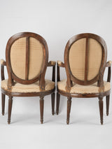 Comfortable French Louis XVI upholstered chairs