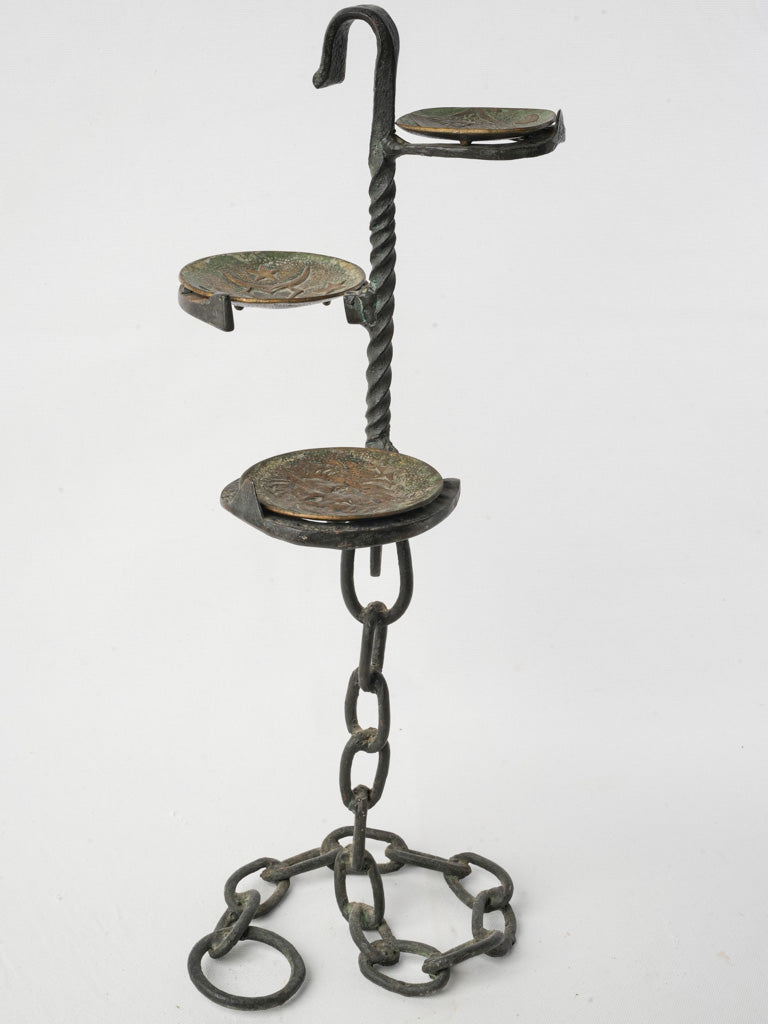 Vintage rustic iron sculpture piece