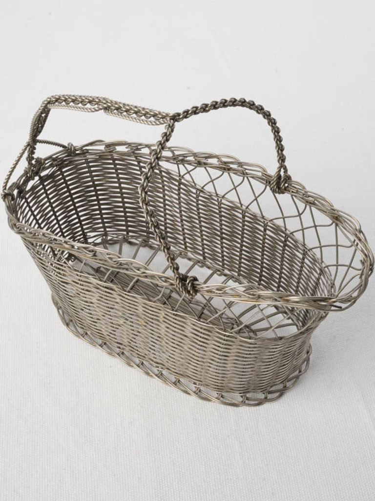 Tarnished patina wine bottle cradle