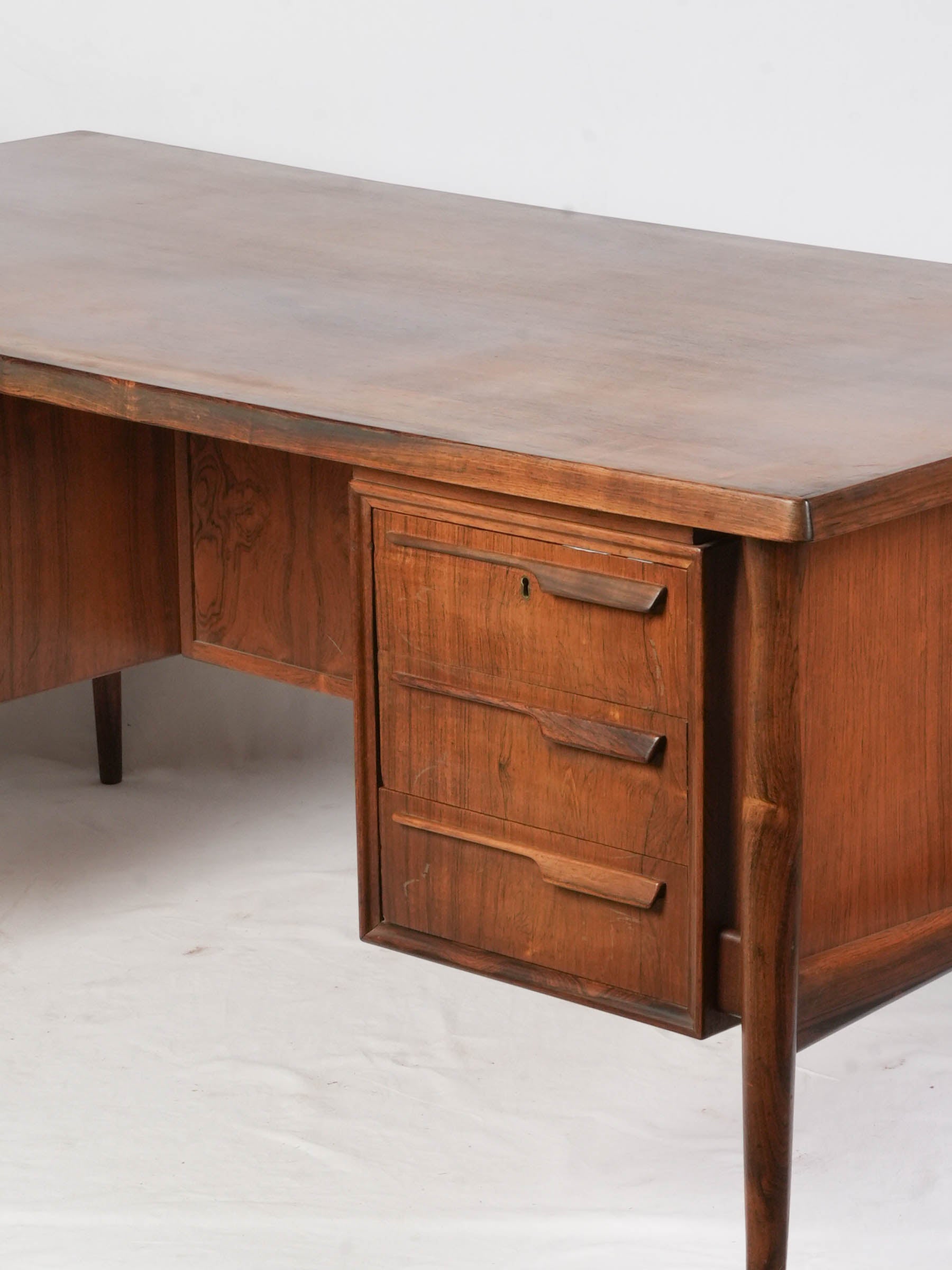 Refined teak writing desk