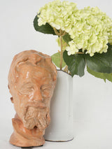 Characterful weathered terracotta bust