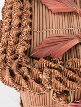 19th century straw & rattan box 11"