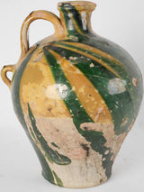 Vintage yellow glaze pottery pitcher