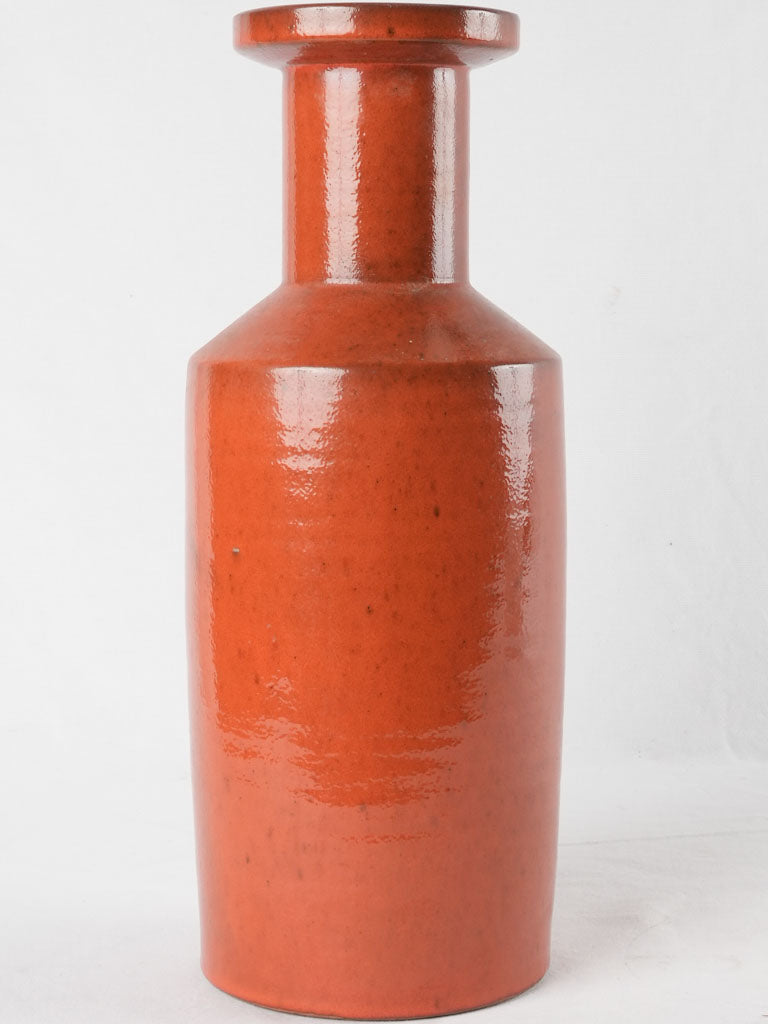 Tall Picault vase - red ocher 1960s - 17"
