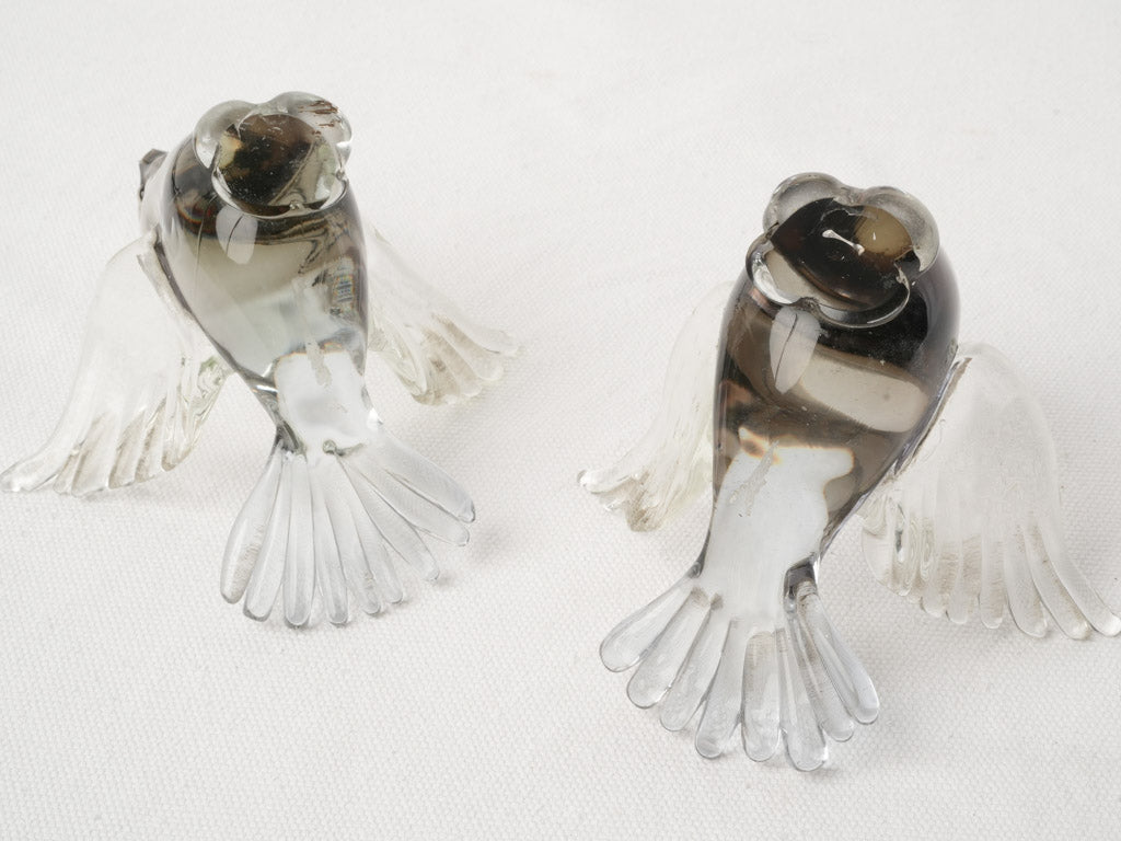 Exquisite Italian glass dove ornaments