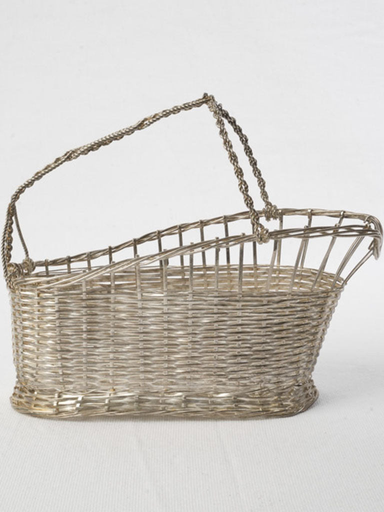 Refined vintage metal basket holder  