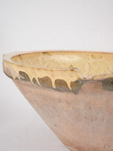 Very large antique tian mixing bowl - yellow 23¼"
