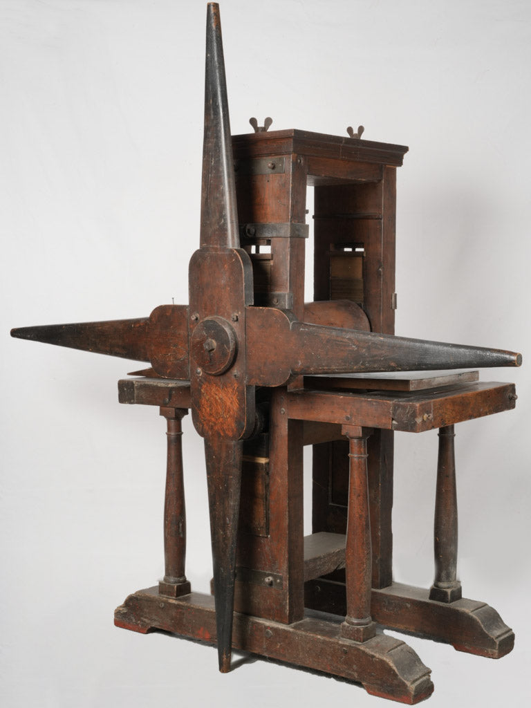 Rare 17th-century French intaglio printing press