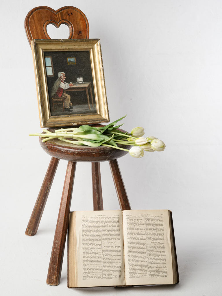 Vintage framed canvas artwork  