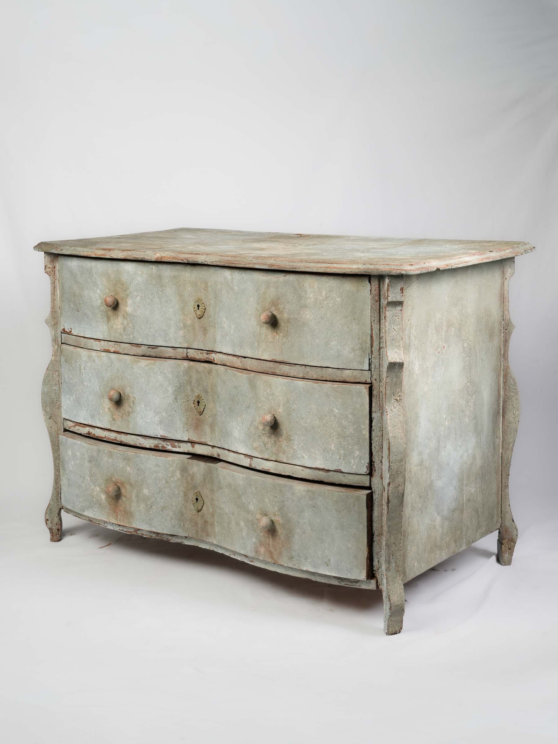 Charming rustic curved-front commode
