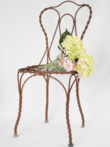 Antique French garden chair - twisted iron