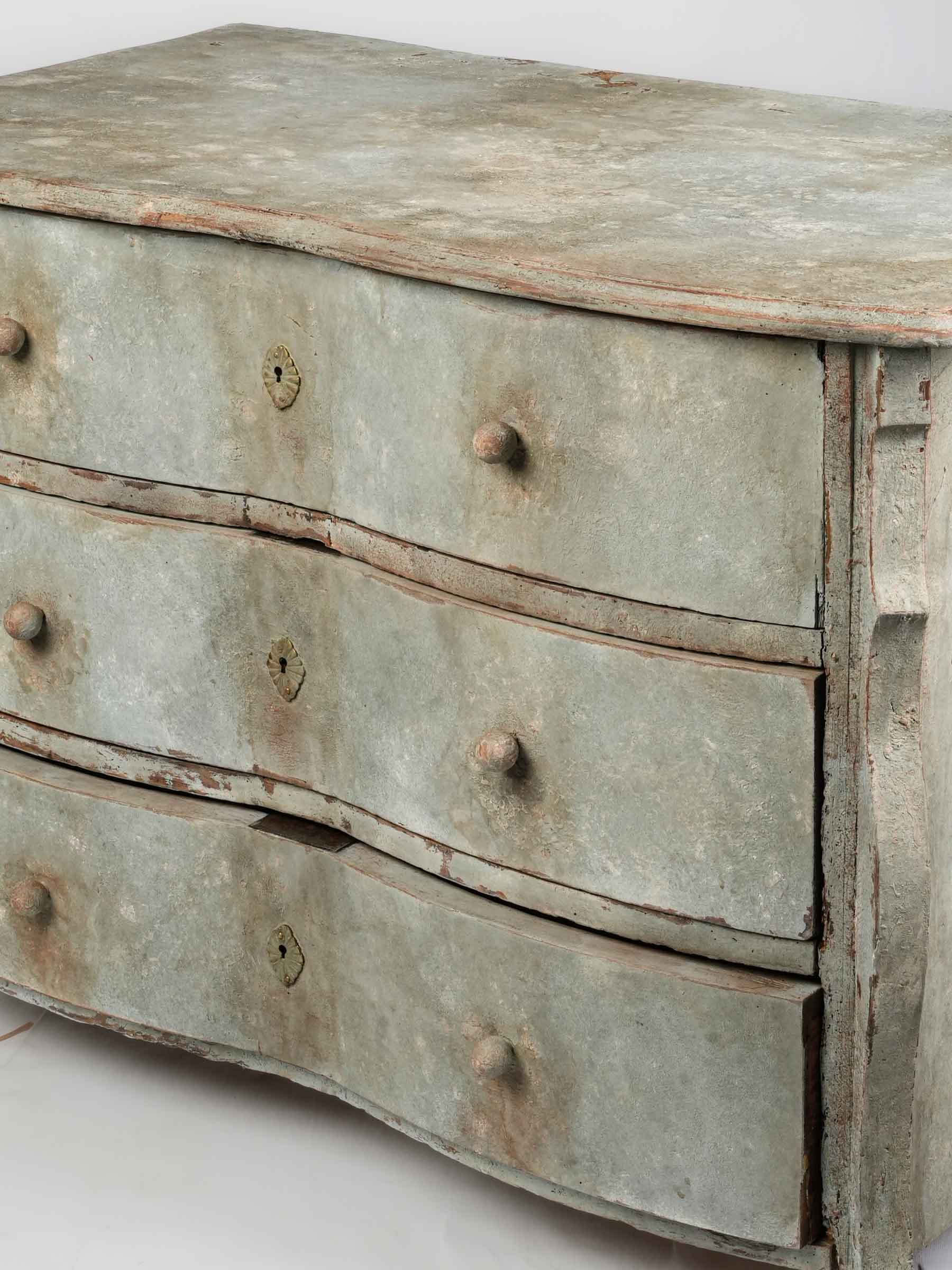 Warm pale-grey painted chest