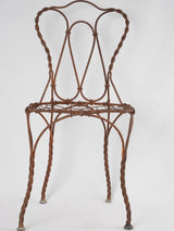 Antique French garden chair - twisted iron