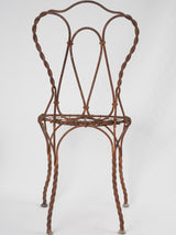 Antique French garden chair - twisted iron