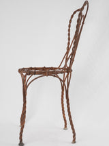 Antique French garden chair - twisted iron