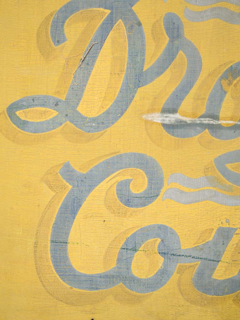Antique Soft Blue Script Sign