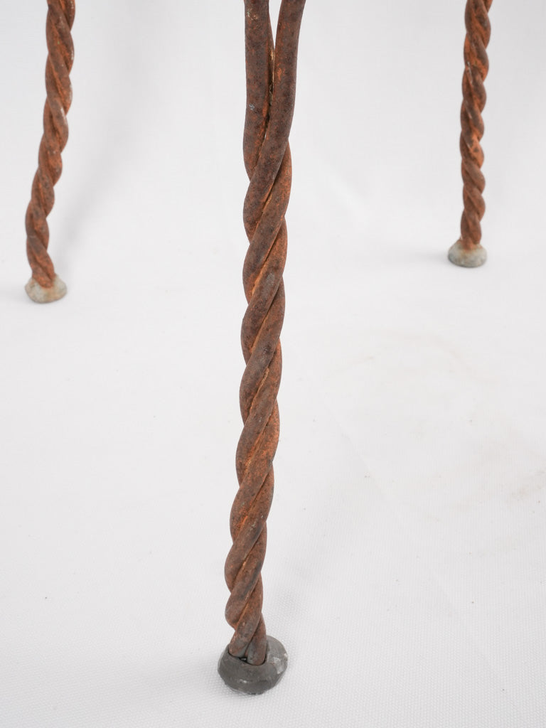 Antique French garden chair - twisted iron