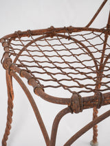 Antique French garden chair - twisted iron