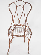 Antique French garden chair - twisted iron