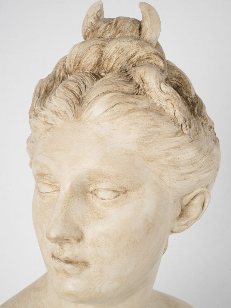 Detailed 1800s Diana huntress bust