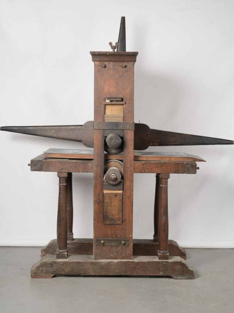 Ornate French intaglio printing press