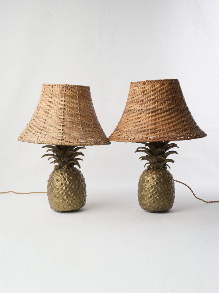 Sculptural silhouette brass table lamp  