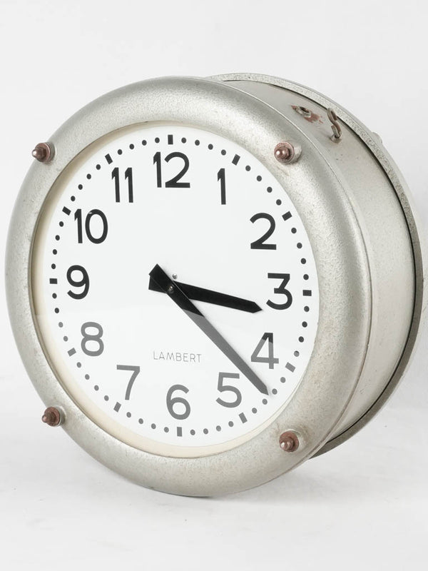Vintage dual-sided Lambert wall clock