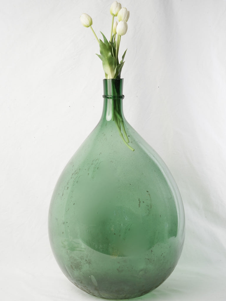 Elegant vintage French demijohn bottle