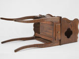 Handcrafted 1800s oak bedside table